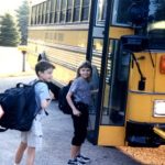 Will and Janet at school bus.