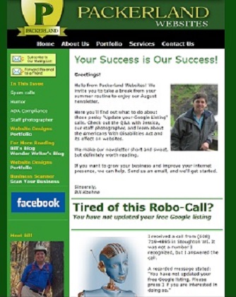 Packerland Newsletter with strong headlines