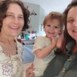 Grandmother with grandson and daughter